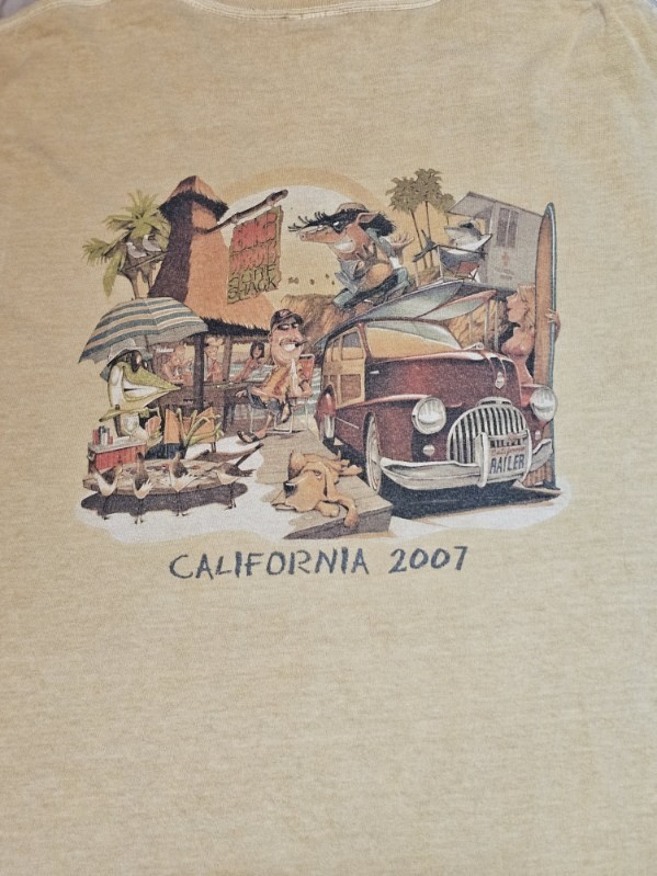 Authentic Pigment T-Shirt XL Big Woody's Surf Shack Calif 2007. Honduras. USA. gallery