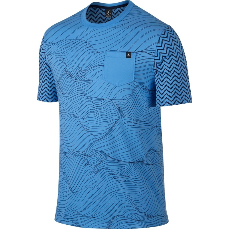 MENS NIKE AIR JORDAN 12 RETRO OG FRENCH BLUE 13 POCKET T-SHIRT SZ L 724723-412