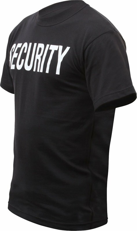 Security Double Sided T-Shirt Black & White Official Issue Officer Bouncer Event gallery