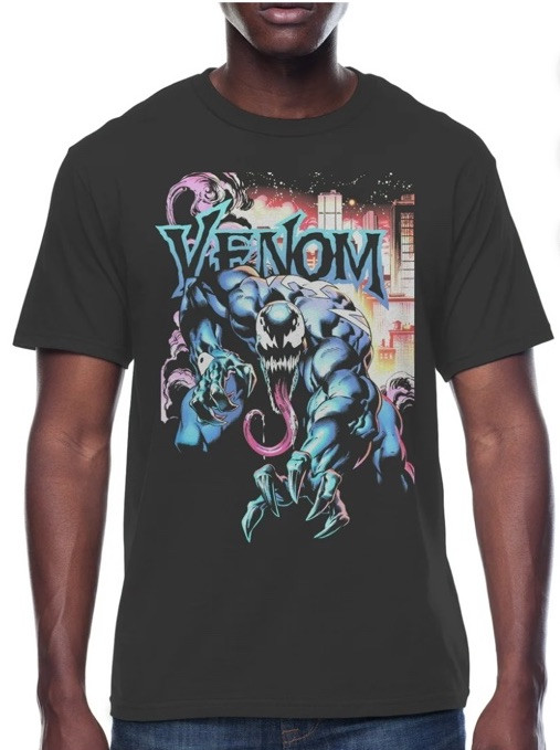 Marvel Venom "City Aflame" Graphic Tee Men Size S - Charcoal - New With Tags! gallery