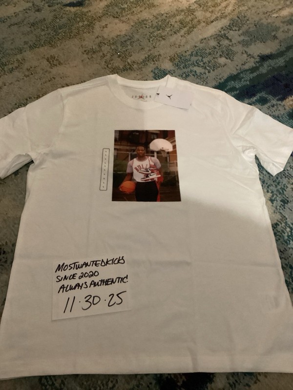 NWT Nike Air Jordan 1985 Photo White T-Shirt Men’s Sz L FREE SHIPPING!!