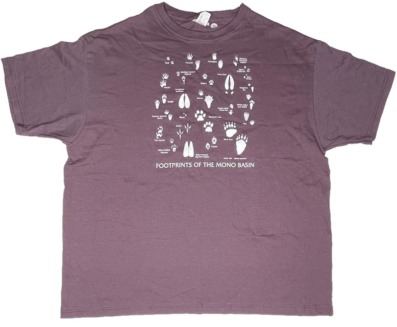 Liberty Graphics Plum Footprints Of The Mono Basin Glow In The Dark T-Shirt NWT