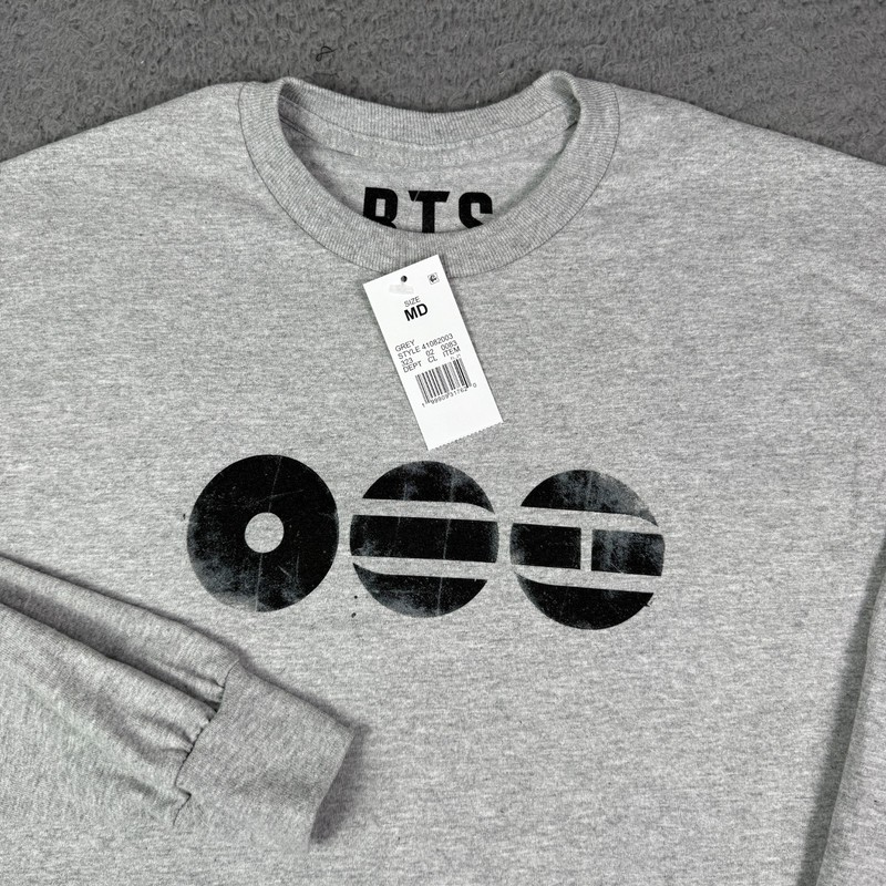 BTS Arirang Target Exclusive Long Sleeve Shirt Mens M Gray NEW