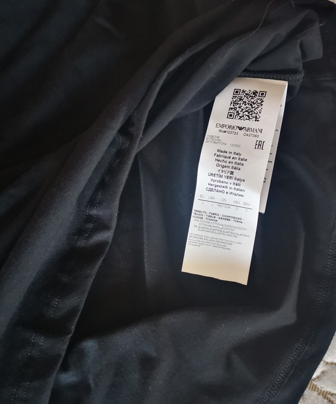 Emporio Armani Black Mens T shirt Glossy print size M*L*XL*XXL*3XL gallery