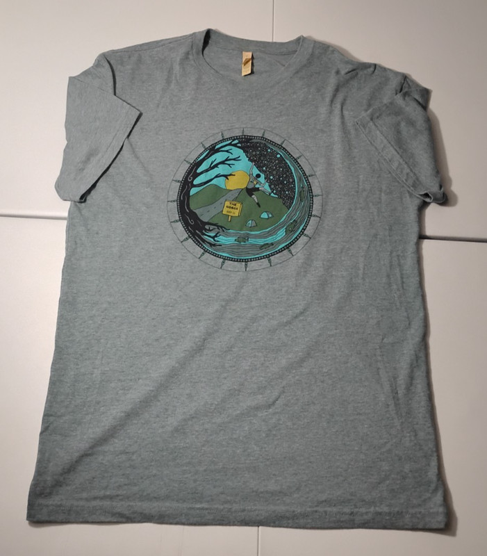 Next Level Apparel Shirt Men’s Large Gray Short Sleeve The Gorge Sea Stone