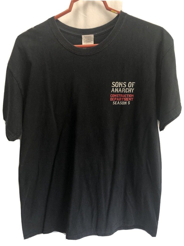 Sons Of Anarchy Season 5 Set Construction Employee Black T-Shirt Size L