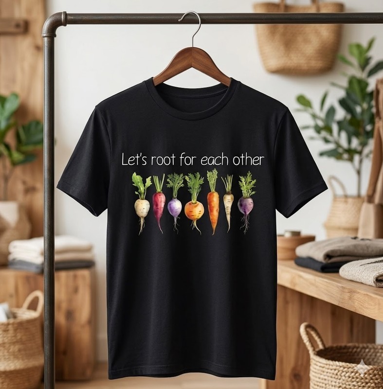 Let’s Root For Each Other Funny Vegetable Pun T-Shirt Cute Veggie Tee – H164