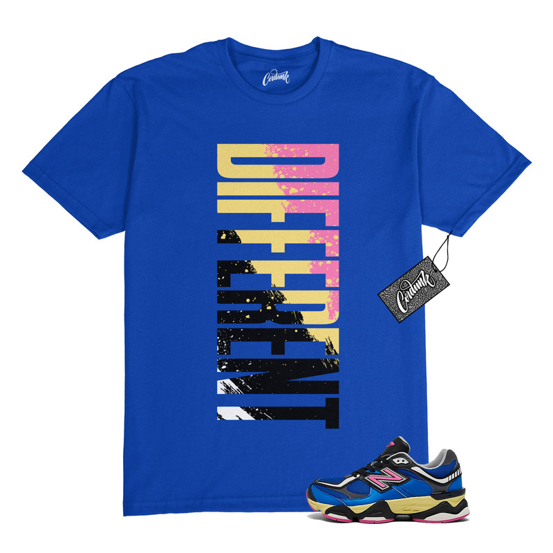 9060 Blue Oasis Real Pink Black T Shirt to Match DFRNT