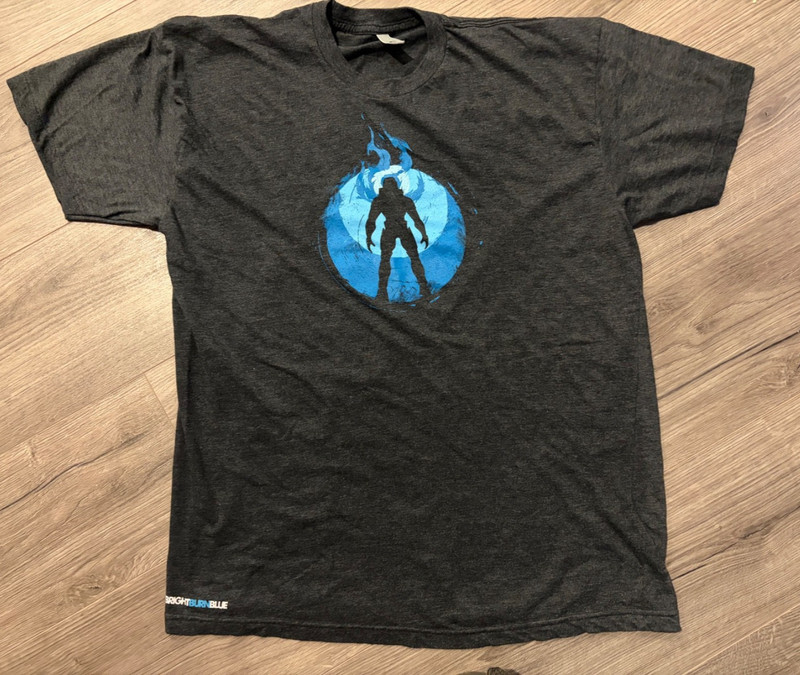 Halo Shirt XL Men’s Bungie 20th Anniversary Burn Blue 2011 Limited Run RARE Used