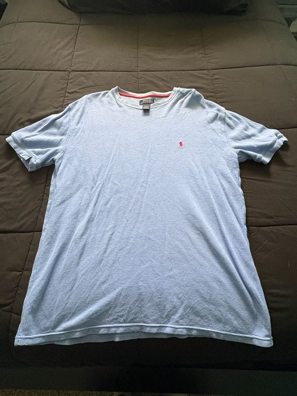 Polo Ralph Lauren Blue Waffle Knit Short Sleeve T-Shirt