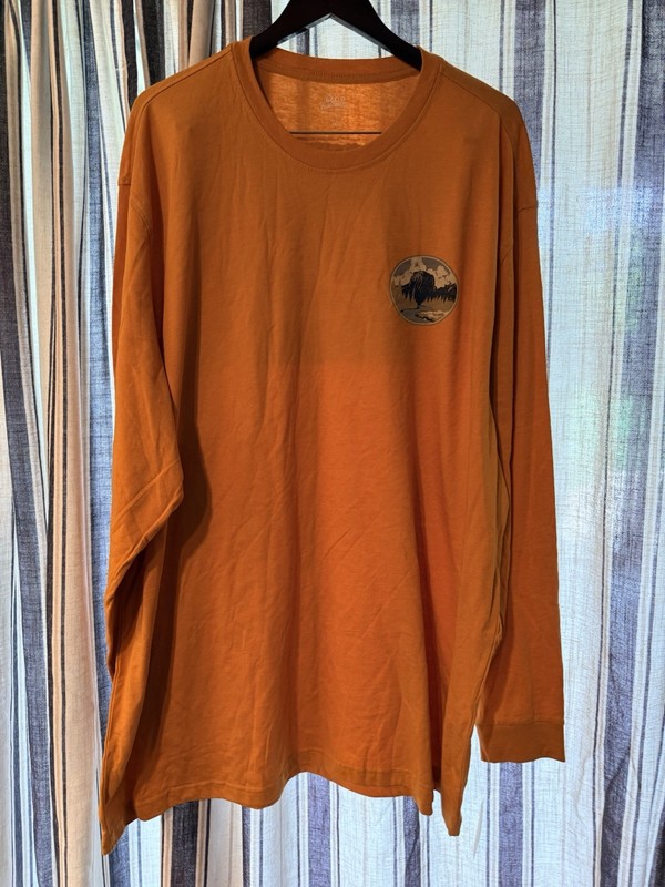 NWT 3XLT Izod Saltwater Orange Adventure Ahead T-Shirt Camping Outdoors Gorpcore