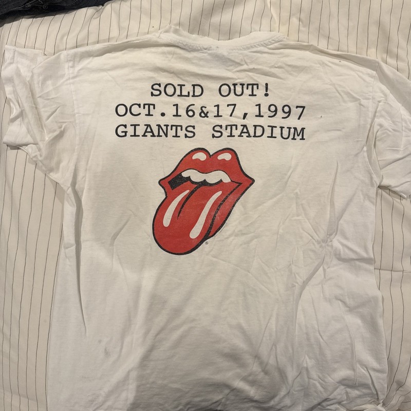 White Vintage I Love New York Rolling Stone Giants Stadium 1997 T Shirt gallery