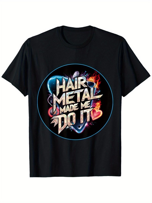 GLAM METAL Retro Rock Slogan Funny 80S Hair Band T-Shirt, Men’S And Women’S