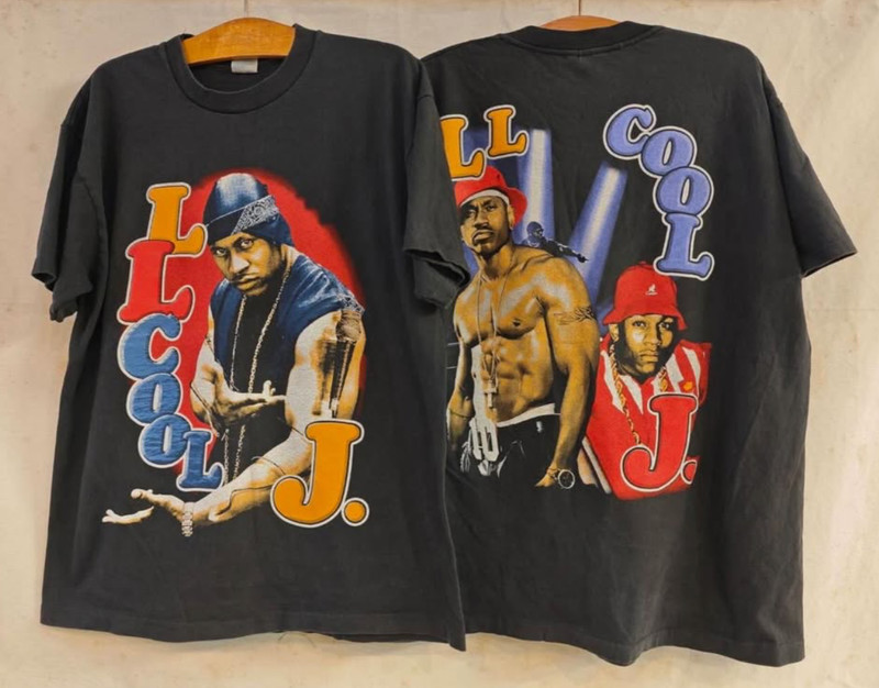Vintage 90s LL Cool J Rap Hip Hop Music Promo Band Rapper Sz.L T-Shirt REPRINT