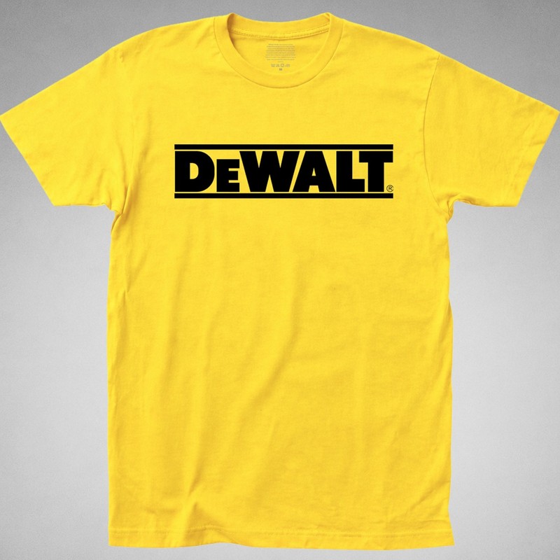 DEWALT T-SHIRT Tool Shirt Tee T Garage Parts Car Construction Tools Drill work