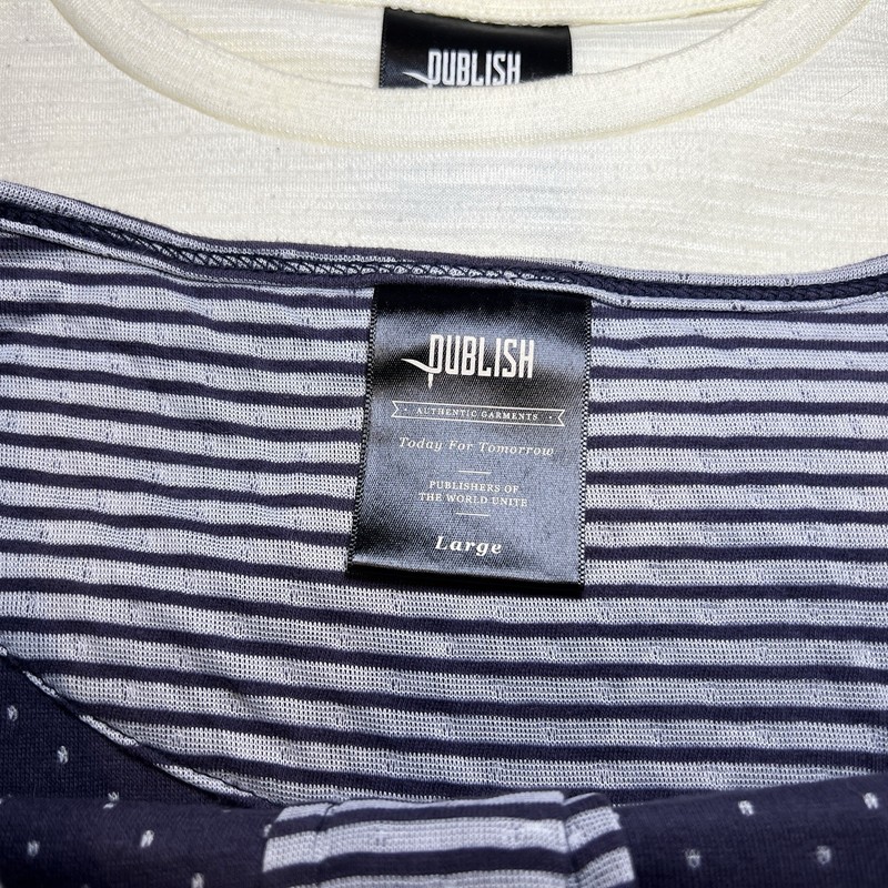 Lot Of Mens Publish Brand Short Sleeve T-Shirt Size Large Modern Fit Streetwear gallery