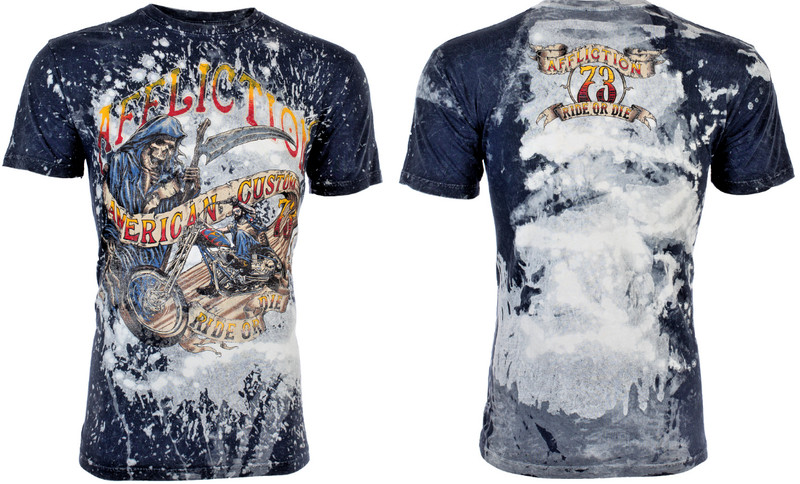 AFFLICTION American Customs RIDE OR DIE Short Sleeve Slim Fit T-shirt NWT gallery