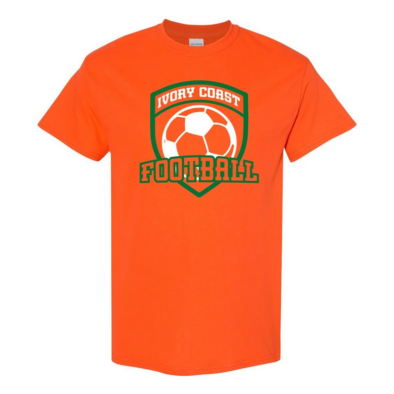 Ivory Coast Football – Soccer Sports Competition T Shirt – Orange