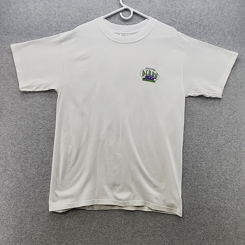 Gildan Activewear 2007 Santa Anita Derby Horse Racing T-shirt Size Large White