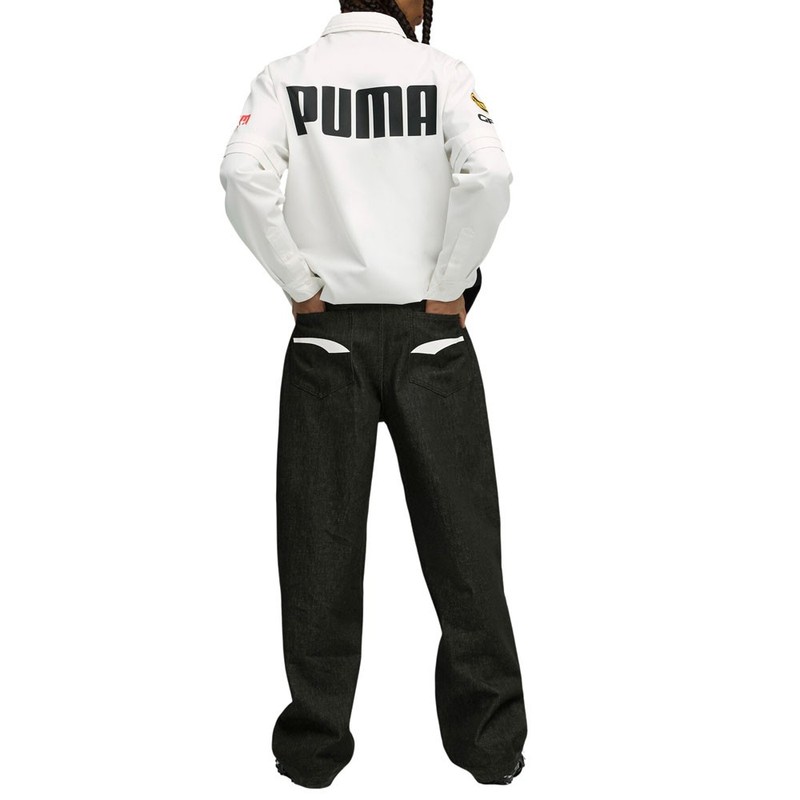 PUMA Asap Rocky X Layered Pit Graphic Collared Long Sleeve Button Up Mens Size gallery