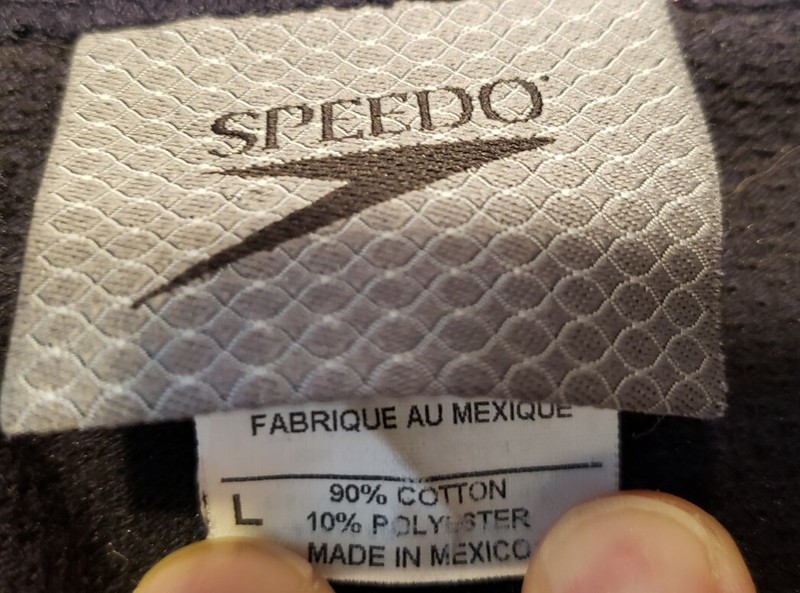 Speedo Made in Mexico Ribbed Black Tank Top Sz XL EUC 90% Cotton 10% Polyester gallery