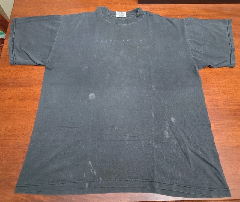 VTG Faded The X-Files T Shirt Stanley Desantis Trust No One 1995 Men’s Size XL