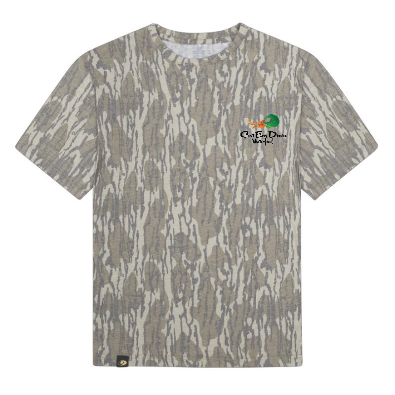 Cut'Em Down Waterfowl Mossy Oak Washed Out Camo Tee - Faded Old School Camo gallery