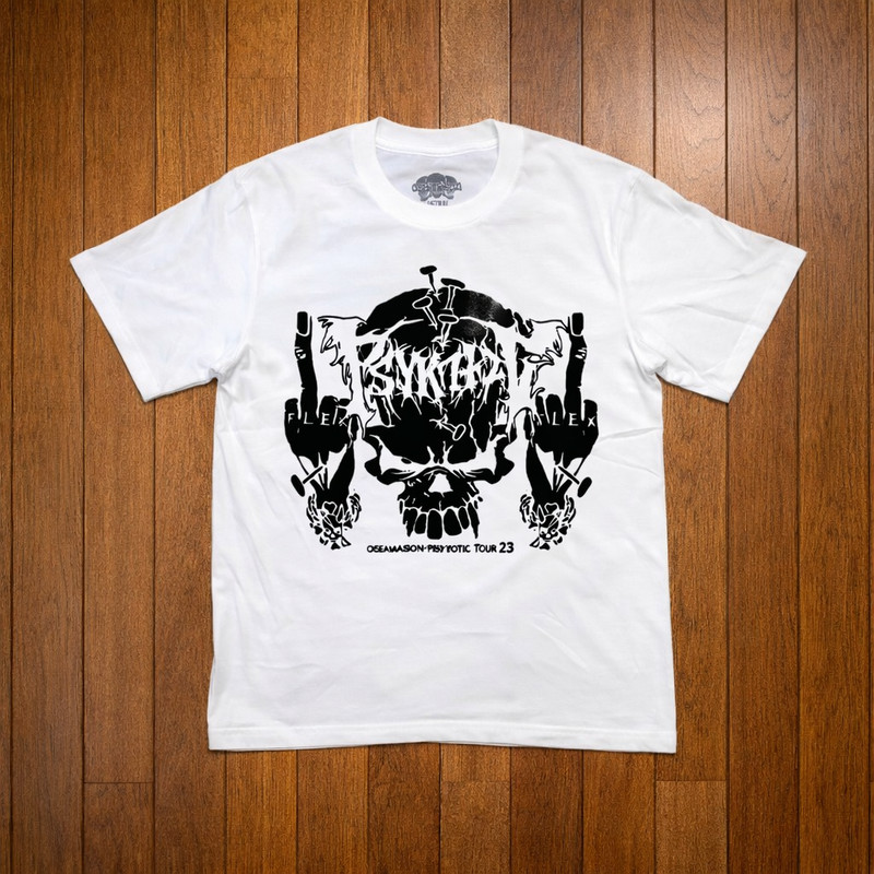 Official Osamason Psykotic Skull Middle Finger Tour Merch 100% Cotton