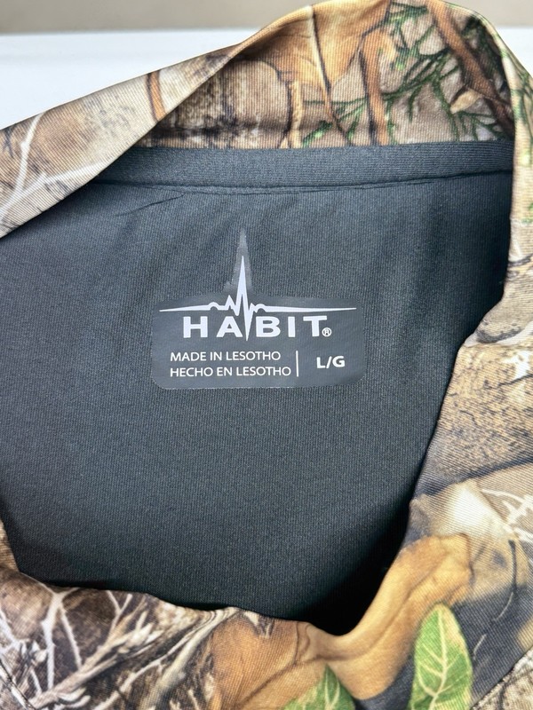 Habit Realtree Camouflage Scent Factor Shirt Hunting Long Sleeve Mens Sz Large gallery