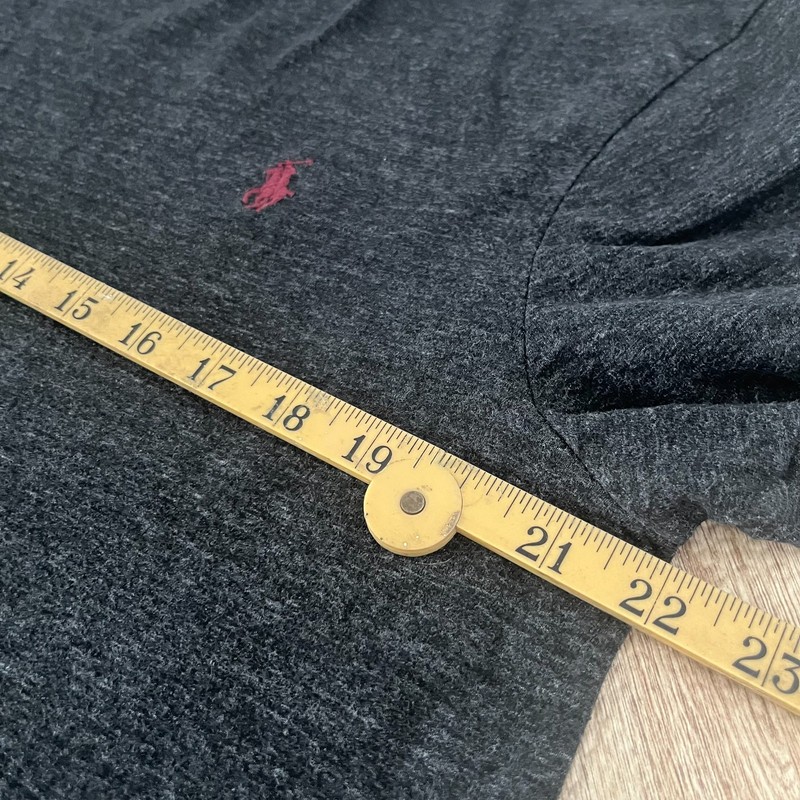 Polo Ralph Lauren Shirt Mens Large Custom Slim Fit Charcoal Grey Top Tee gallery
