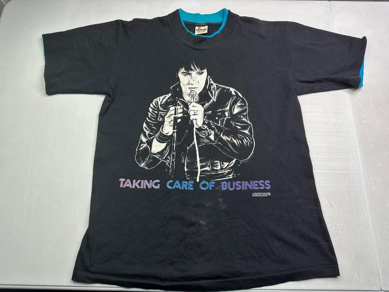 Signal Mega Tee Taking Care Of Business Elvis Presley T-Shirt Mens M Black
