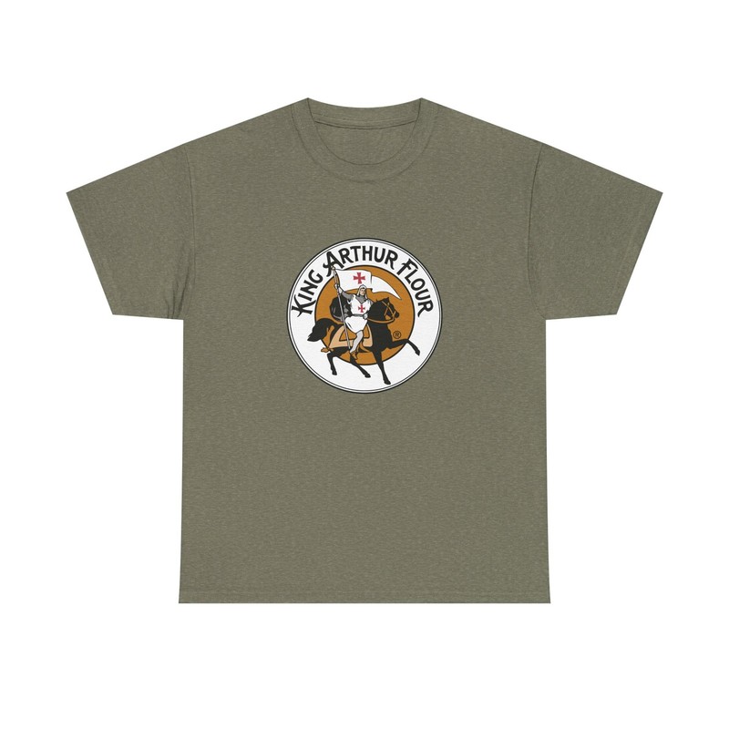King Arthur Flour Old Logo Crusades Knight Templar Cross Horse Bake Emblem Shirt
