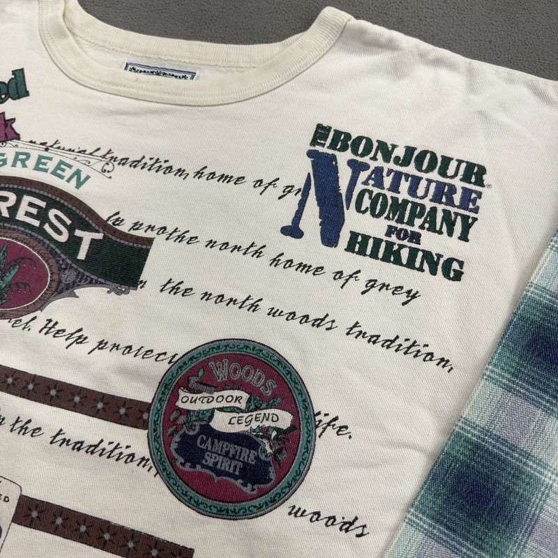 Vtg USA Bonjour Nature Hiking Company 3/4 Sleeve Shirt 2X 49” Chest Retro Gear gallery