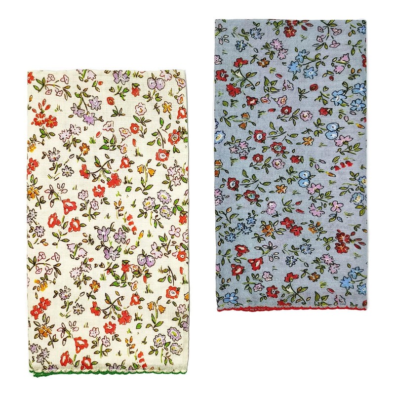 2Pcs 21″x21″ Cotton Bandanas for Women, Super Soft Textured Fabric, Kerchief,…