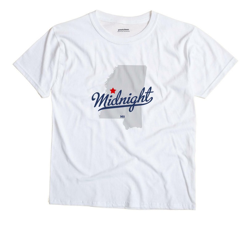 Midnight Mississippi MS T-Shirt MAP
