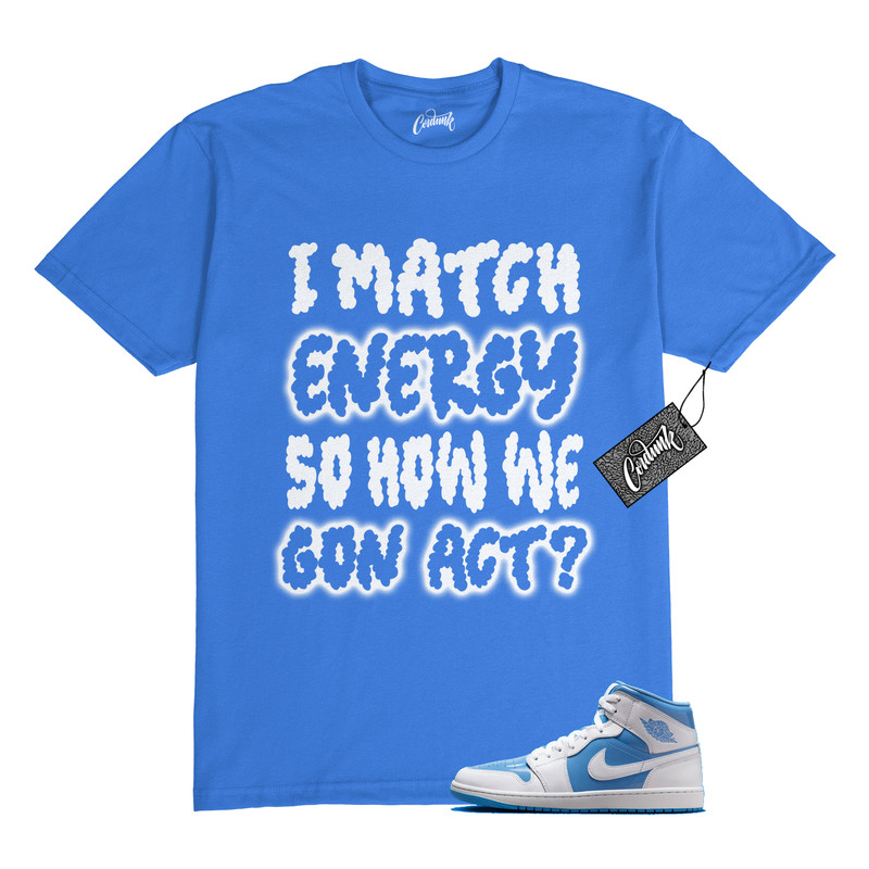 1 Mid Legend Blue White T Shirt to Match MATCH