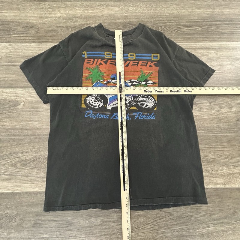 Vintage Daytona Bike Week Shirt Adult XL Faded Stanley Desantis USA Made 90s gallery