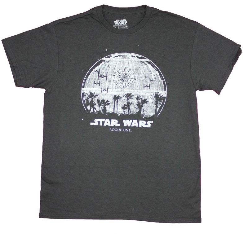 Star Wars Rogue One Adult New T-Shirt – Death Star Over Trees Pic