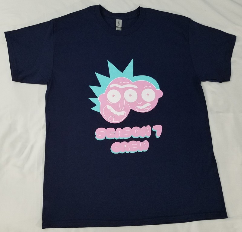 Rick and Morty Season 7 Cast and Crew LARGE shirt Cartoon Network adult swim