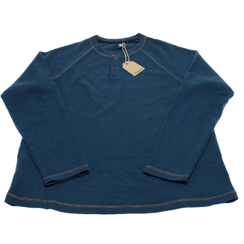 Borgo 28 NWT Long Sleeve Henley T-Shirt Size L in Storm Blue 100% Cotton gallery