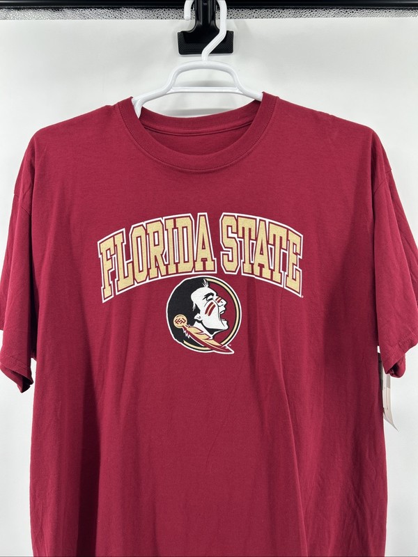 Florida State T-Shirt Men’s Unisex 2XL Garnet Red Seminoles License Russell Logo gallery