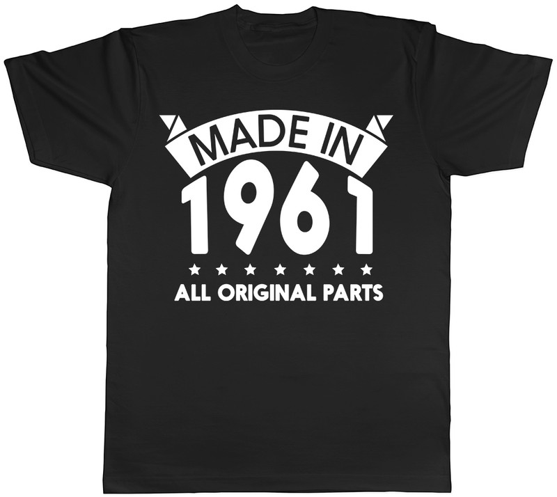 Made in 1961 All Original Parts Birthday Mens Short Sleeve T-Shirt