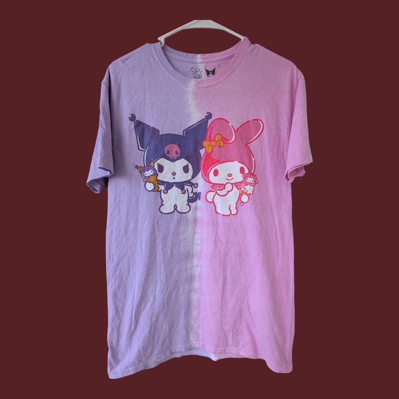 Sanrio My Melody & Kuromi Graphic Tie-Dye Tee anime size M hello kitty