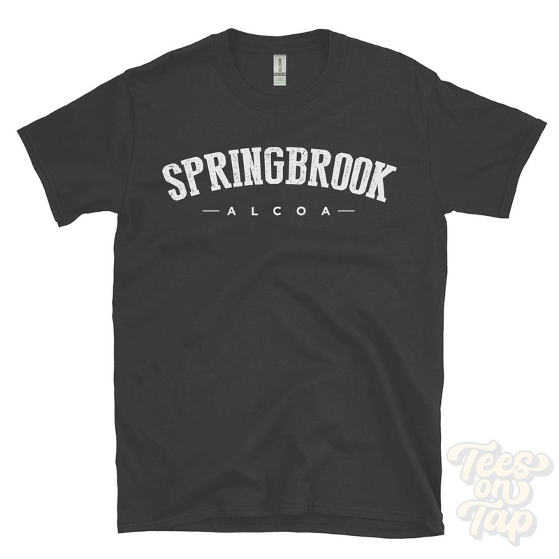 SPRINGBROOK ALCOA T-SHIRT Blount Tennessee USA retro varsity style hometown gift