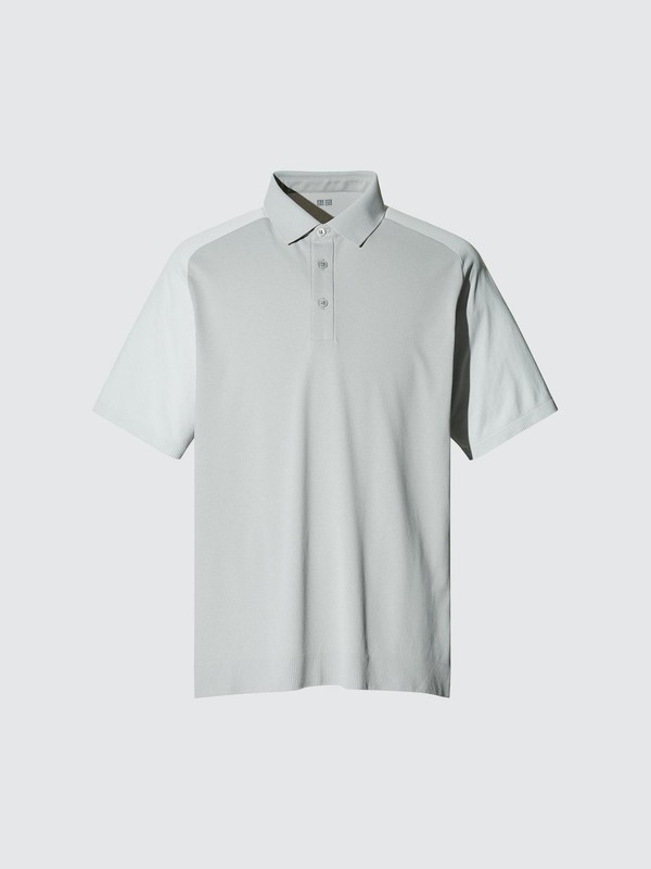 Genuine UNIQLO Broadcloth Shirt (Button-Down Collar) Stripe E LIGHT GRAY MEN