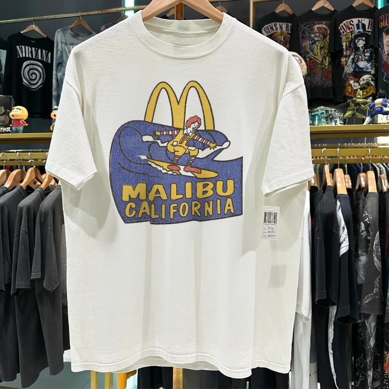 RONALD MCD0NALD “Malibu California” RETRO GRAPHIC UNISEX T-SHIRT S-5XL
