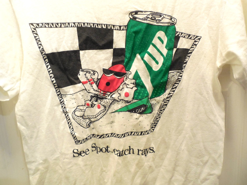 Vintage 7UP Shirt Mens SM 90s USA Single Stitch Seven Up Tee Jays Spot Snack gallery