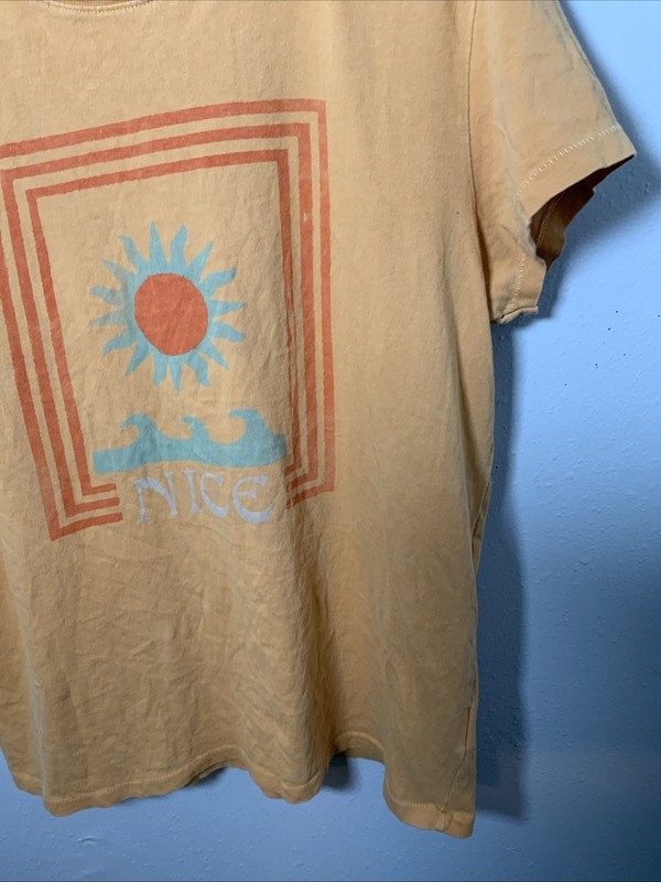 Junk Food Tee Clothing Unisex Yellow Ocean Vibe Sea Nice Love T-Shirt Medium gallery