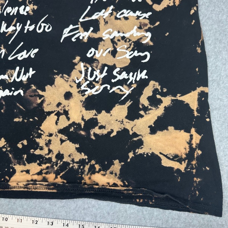 Pink Trustfall Tour Graphic T-Shirt Bleach Wash Black Medium Concert Merch gallery