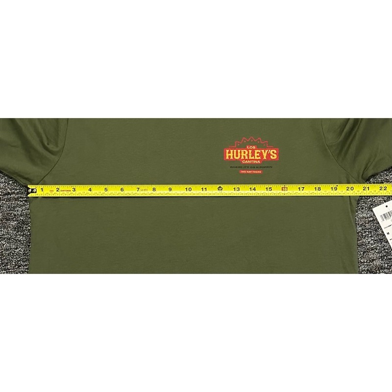 Hurley Mens Medium Olive Green Los Hurleys Cantina Chili Pepper Graphic Shirt gallery